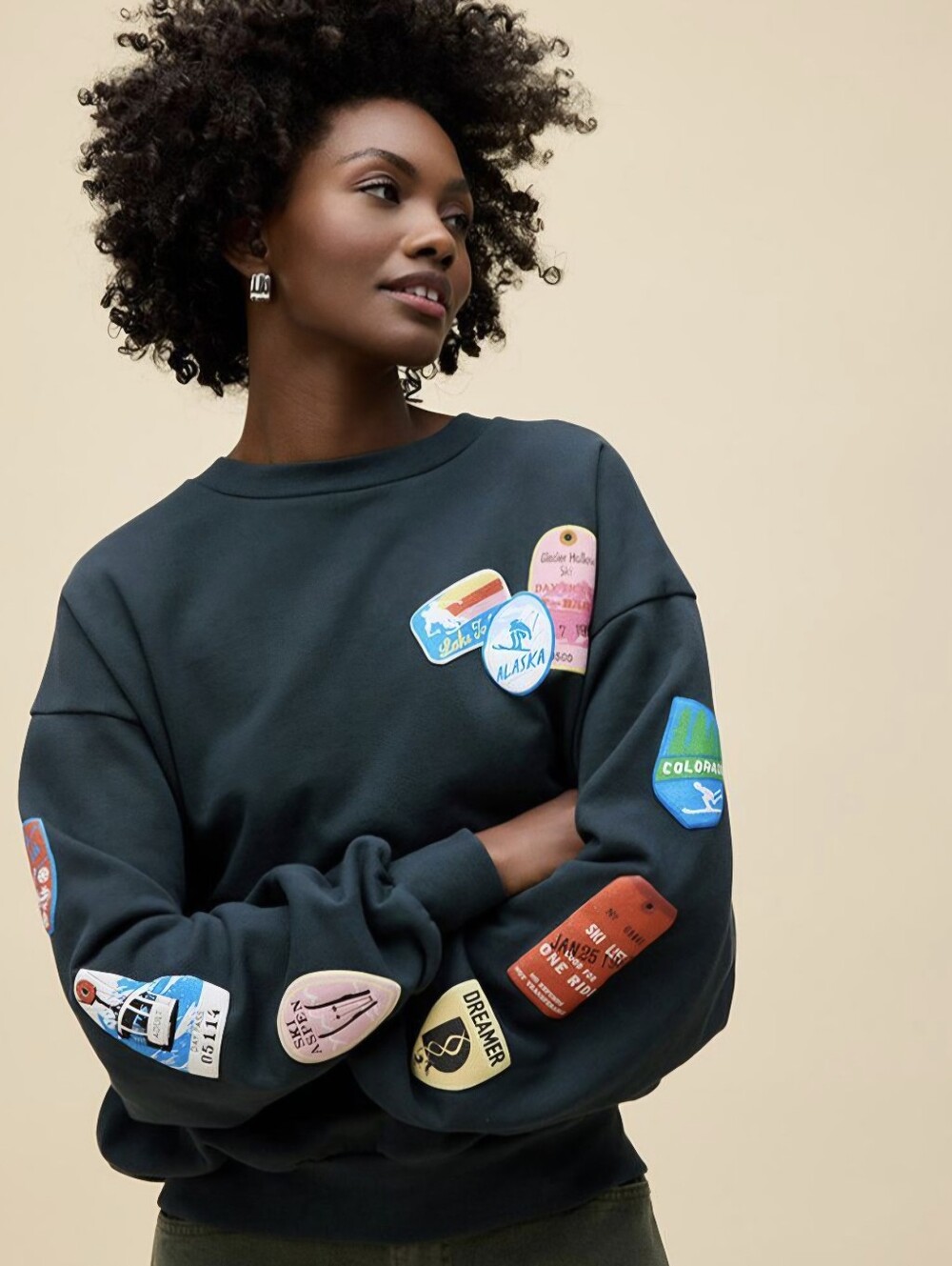 NWT Daydreamer Ski Pass Crew Sweatshirt